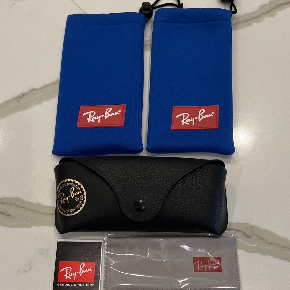 New 2 Ray-Ban Sunglasses Pouches & 1 Ray-Ban Case